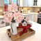 3-Piece Pale Pink Artificial Amaryllis Flowers – 17.3" Silk Faux Amaryllis Stems with 4 Blooms Each for Spring Home Décor, Table Centerpieces, Weddings & Party Arrangements